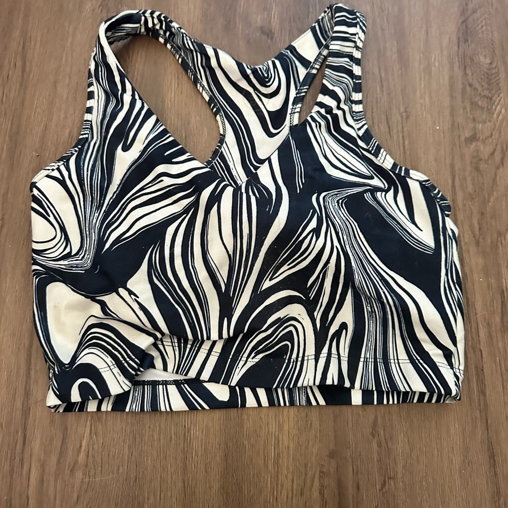 Navy blue/white SAGE active tank top